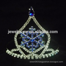 New Aarrived star colored rhinestone snow flower Christmas Pageant crowns